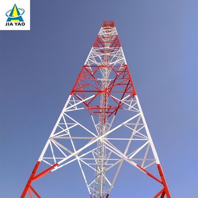 52 m Q355-Stahlturm mit drei Beinen, wiederverwendbar für den vorübergehenden Netzwerkeinsatz