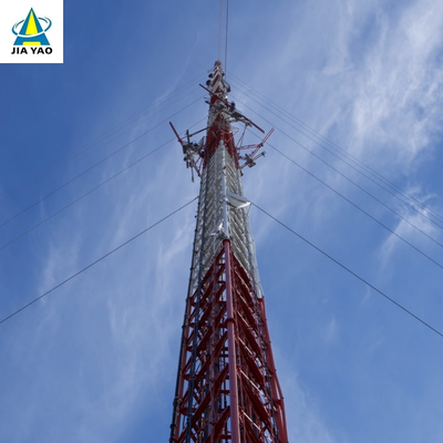 42 45M Q355 Stahl-Guyed-Antennenmast, schneller Einsatz für Fernbergbau-Telekommunikation