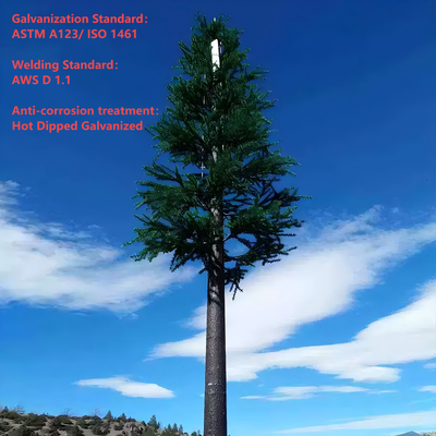 12 22 30Meter Q355 Bionischer Stahlbaum-Kommunikationsturm für städtische Stadtlandschaft