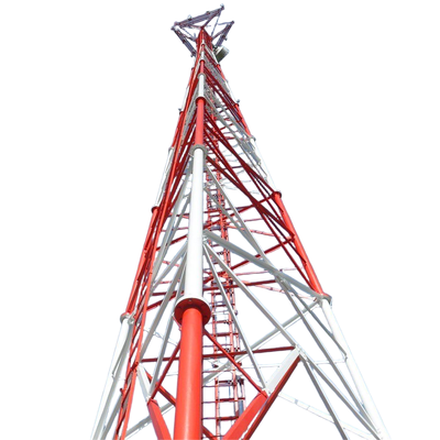 45m 56m 67m 75Meter Q355 Stahl-3-Röhren-Telekommunikationsturm für den Lehrbereich der Universität