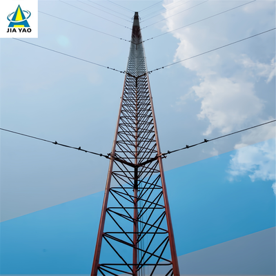 30 43 48 m leichter Abspanndrahtmast zur Unterstützung von Satelliten-Bodenstationen