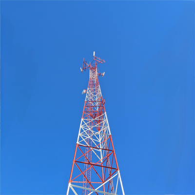 48 50 60M feuerverzinkter 3-Röhren-Telekommunikationsturm zur Vibrationsdämpfung für Kommunikationsstationen