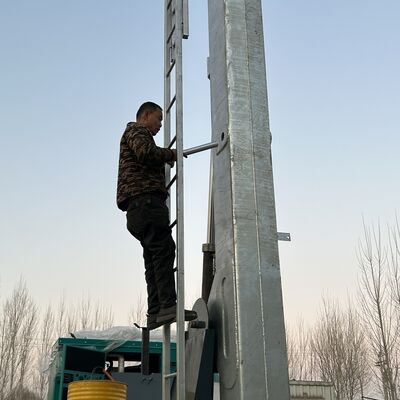 12 m - 25 m tragbarer Teleskop-Stahlmastturm für mobile Basisstationen und temporäre Ereignisüberwachung mit elektrischem Hebesystem und schneller Ausrüstung