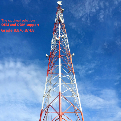 Robuster, dreibeiniger Stahlgittermast für die Kommunikation in abgelegenen Bergbaugebieten, 4G-5G-Basisstation Q345B, feuerverzinkter, windbeständiger Mast
