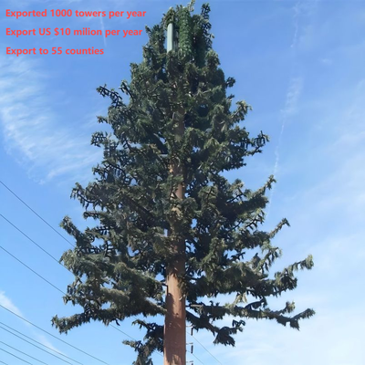 15-45M Tropical Style Bionic Palm Tree Camouflage Communication Tower for Coastal Resort Signal Coverage 30-Year Galvanized Steel Core and UV-Resistant Leaves