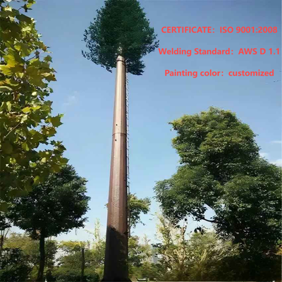 15-45M Tropical Style Bionic Palm Tree Camouflage Communication Tower for Coastal Resort Signal Coverage 30-Year Galvanized Steel Core and UV-Resistant Leaves