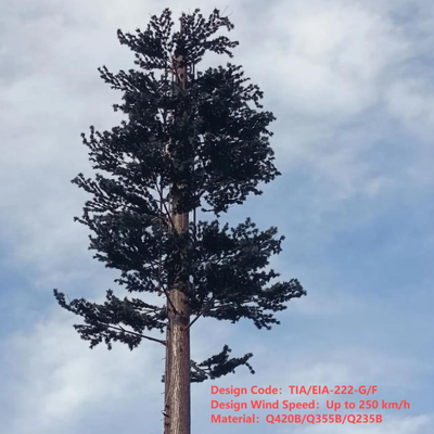 Eco-Friendly Camouflaged Bionic Pine Tree Tower for 5G Wireless Network Aesthetic Integration Bionic Palm Tree Communication Mast Factory