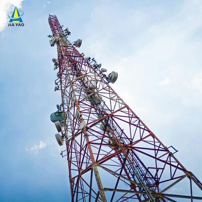 Signalübertragungs-4-Bein-Winkelstahl-Kommunikationsfunk-Mobilfunkmast für die Telekommunikation